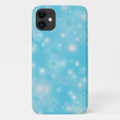 Eenvoudige witte gloed Sneeuwvlokken op blauwe kl Case-Mate iPhone Case (Achterkant)