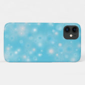 Eenvoudige witte gloed Sneeuwvlokken op blauwe kl Case-Mate iPhone Case (Achterkant (horizontaal))