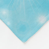 Eenvoudige witte gloed Sneeuwvlokken op  blauwe kl Fleece Deken (Hoek)