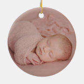 Eenvoudige Witte Gouden Engel Zegen Doop Kalligraf Keramisch Ornament (Achterkant)