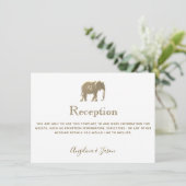 Eenvoudige Witte Gouden Olifant Bruiloftsreceptiek (Staand voorkant)