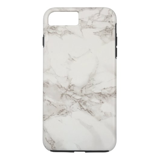 Eenvoudige witte grijze marmer gepersonaliseerde t Case-Mate iPhone case (Achterkant)