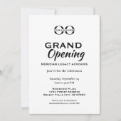 Eenvoudige Witte Grote Openingsuitnodiging Kaart (Voorkant)