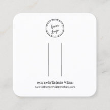 Eenvoudige witte haarclip display | Voeg uw logo t