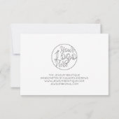 Eenvoudige Witte Handgeschreven Harten Klantenzake Bedankkaart (Achterkant)