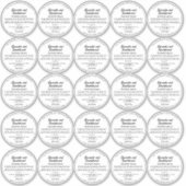 Eenvoudige Witte het Dekseletiket 2.75"dia van de  Sticker (Voorkant)