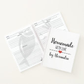 Eenvoudige witte homemade met liefdesrecept notitieboek (Binnen)