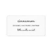 Eenvoudige witte-kaarslabels etiket (Voorkant)