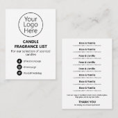 Eenvoudige witte-kaartenlijst Logo Visitekaartje (Voorkant / Achterkant)