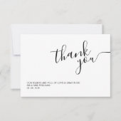 Eenvoudige witte kalligrafie bedankkaart (Voorkant)