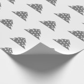 Eenvoudige witte kerstboom, Patten Holiday Cadeaupapier (Hoek)