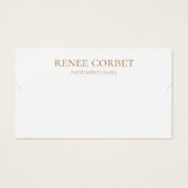 Eenvoudige witte Ketting of Armband Display Kaart (Voorkant)