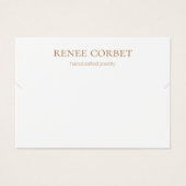 Eenvoudige witte Ketting of Armband Display Kaart (Voorkant)