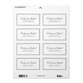 Eenvoudige witte klassieke elegante typografie etiket (Full Sheet)