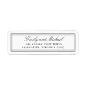 Eenvoudige Witte Klassieke Elegante Typografie Etiket (Voorkant)