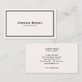 Eenvoudige, witte, klassieke professional visitekaartje (Voorkant / Achterkant)