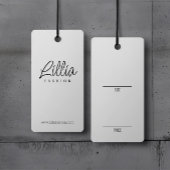 Eenvoudige Witte Kleding Display Prijs Kaart Hang