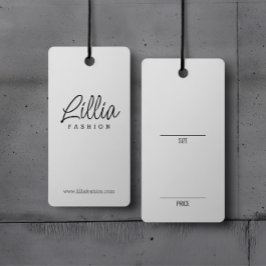Eenvoudige Witte Kleding Display Prijs Kaart Hang 
