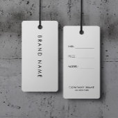 Eenvoudige Witte Kleding Display Prijs Kaart Hang