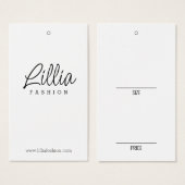 Eenvoudige Witte Kleding Display Prijs Kaart Hang (Voorkant /achterkant)