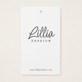 Eenvoudige Witte Kleding Display Prijs Kaart Hang (Voorkant)