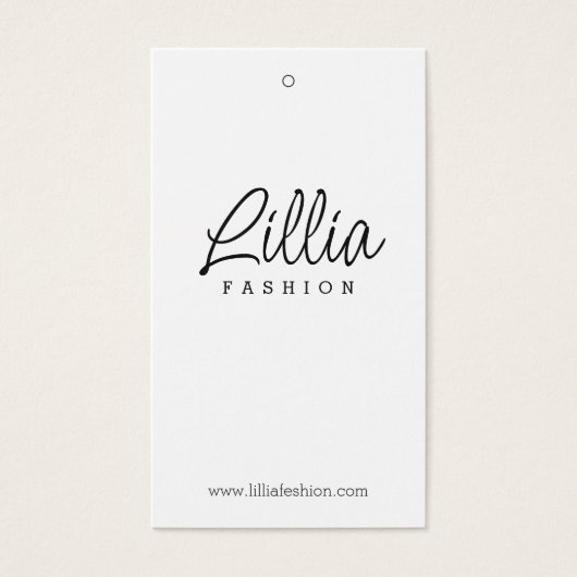 Eenvoudige Witte Kleding Display Prijs Kaart Hang (Voorkant)