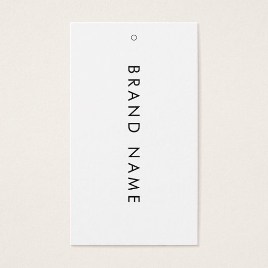 Eenvoudige Witte Kleding Display Prijs Kaart Hang  (Voorkant)