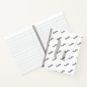 Eenvoudige witte kleur - Initiaal naam monogrammed Notitieboek (Binnen)