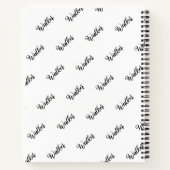 Eenvoudige witte kleur - Initiaal naam monogrammed Notitieboek (Achterkant)