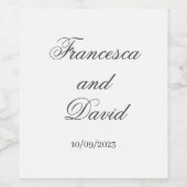 Eenvoudige witte labels Wijn Weddenschap Wijn Etiket (Enkel label)