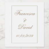 Eenvoudige witte labels Wijn Weddenschap Wijn Etiket (Enkel label)