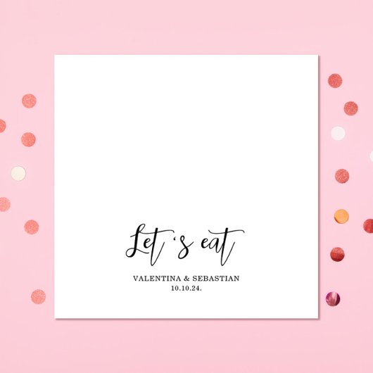 Eenvoudige witte laten eten bruiloft papieren serv servet