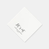 Eenvoudige witte laten eten bruiloft papieren serv servet (Hoek)