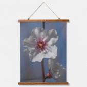 Eenvoudige Witte Lente Amandelboom Bloemkunst Eleg Hangend Wandkleed (Voorkant)