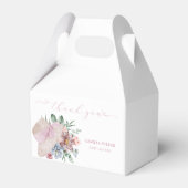 Eenvoudige witte lente bloemen Baby shower dank u Bedankdoosjes (Achterkant)