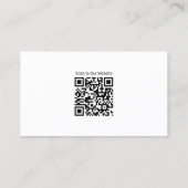 Eenvoudige witte leraar met School Logo en QR-code Visitekaartje (Achterkant)