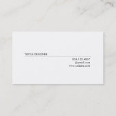 Eenvoudige witte lijn / textielgradiënt visitekaartje (Achterkant)