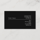 Eenvoudige witte lijn visitekaartje (Achterkant)