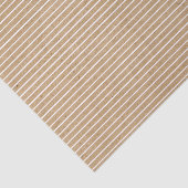 Eenvoudige witte lijnen op Faux Rustic Brown Kraft Tissuepapier (Detail)