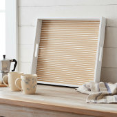 Eenvoudige witte lijnen op Faux Rustic Brown Kraft Tissuepapier