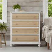 Eenvoudige witte lijnen op Faux Rustic Brown Kraft Tissuepapier