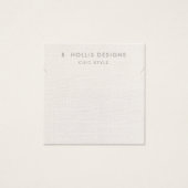 Eenvoudige Witte Linnen (afbeelding) Ketting Displ Vierkante Visitekaartjes (Voorkant)