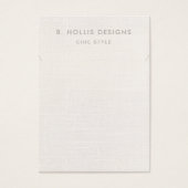 Eenvoudige Witte Linnen (afbeelding) Ketting Displ Visitekaartje (Voorkant)