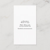 Eenvoudige witte lotusbloem visitekaartje (Achterkant)