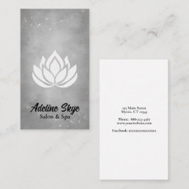 Eenvoudige witte lotusbloem visitekaartje