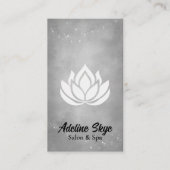 Eenvoudige witte lotusbloem visitekaartje (Voorkant)