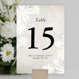 Eenvoudige Witte Madeliefjes Rustieke Boho Tafel N Kaart