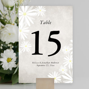 Eenvoudige Witte Madeliefjes Rustieke Boho Tafel N Kaart