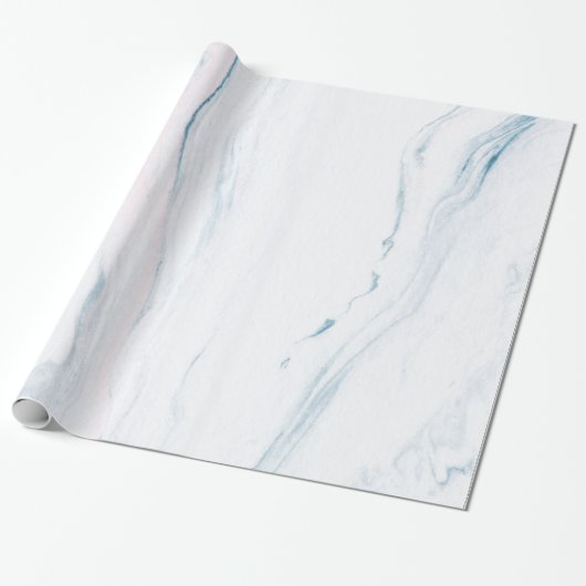 Eenvoudige witte marmer cadeaupapier (Uitgerold)
