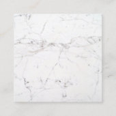 Eenvoudige witte marmer Professional Vierkante Visitekaartje (Achterkant)
